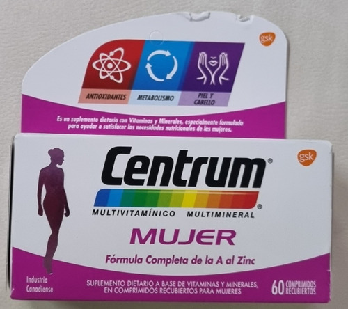 Centrum Mujer Antioxidante Multivitaminico Y Minerales X 120