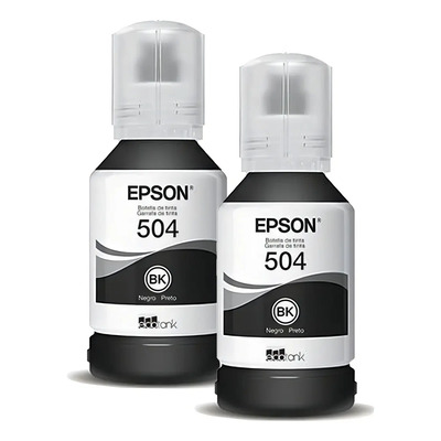 Kit 2 Tinta Epson T504 Negra Ecotank L4150\u002Fl4160\u002Fl6161 Tinta Negro | Envío gratis