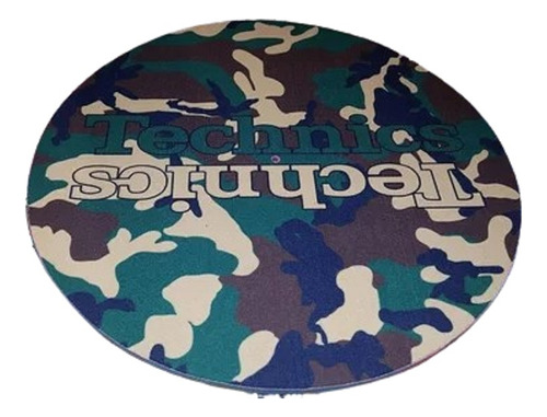 Technics Camouflado Verde Slipmat Paño Bandeja Latex