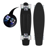 Skate Penny Patineta Negro Ruedas Led Niños