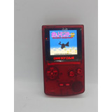 Game Boy Color Ips Q5 Laminado + Regulador De Voltagem - Vermelho Translucido