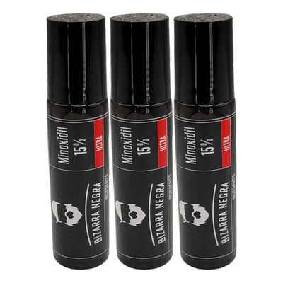 Minoxidil Al 15% Roll On Bizarra Negra 3 Piezas | Meses sin interés