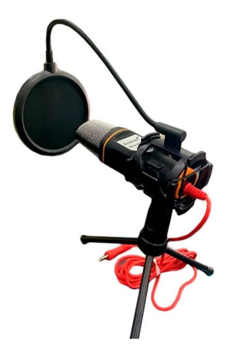 Micrófono Condensador Con Atril  Y Filtro. Qy- K222