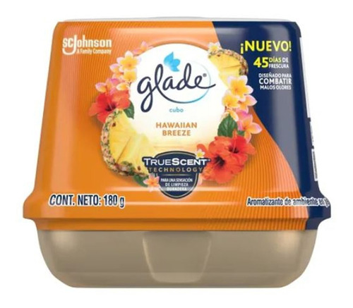 Glade Cubo Grande  Gel Car Aromatizante 180gr Hawaiian Breez