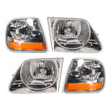 Faros Mica Transparente Ford F-250 F150 1998 1999 2000 2001