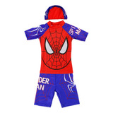 Bañador Infantil Superhéroe Spider-man Con Gorro Baño