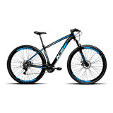 Bicicleta Aro 29 Masculina Ksw Aluminio 21 Marchas Mtb Mcz18 Cor Preto/azul Turquesa Tamanho Do Quadro 17