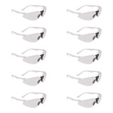 Kit 10 Óculos Proteção Segurança Trabalho Epi Antirrisco Ca Cor Da Lente Incolor