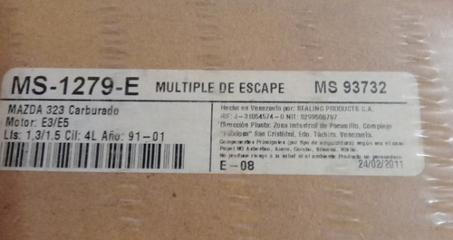Empacadura De Multiple De Escape Mazda 323 91/01 Foto 2