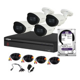 Kit 2 Cámaras Bullet 8mp 4k Audio Dvr 16ch Dahua Disco 1tb