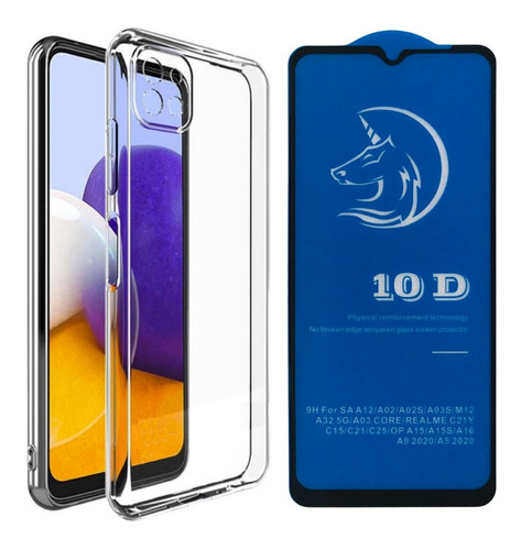 Estuche Rígido Transparente + Vidrio Premium Para Samsung