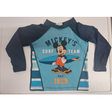 Remera De Agua Niños/bebes Mickey Disney Ml T.2 Años Imp.usa