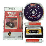 Kit Limpieza Cassette Audio Vhs Cd Dvd Wet Type Magic Fluid