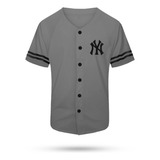 Jersey Casaca Beisbolera Logo Ny Yankees New York Bordada