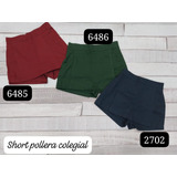 Short Pollera Colegial Gabardina Verde Y Bordo Talle 2 Al 20