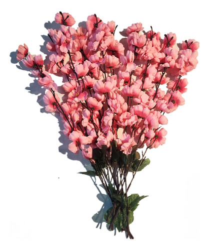 10 Ramas De Cerezo Flor Varas 50cm Artificial Mayoreo