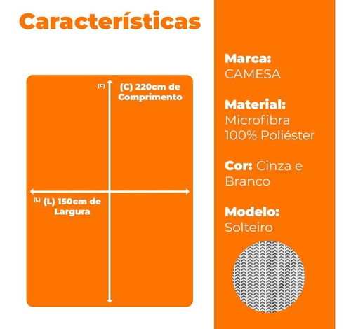 Cobertor De Solteiro Microfibra Antialérgico Setas - Camesa