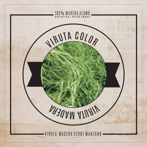 Viruta De Madera Color Verde Manzana X 1/4kg