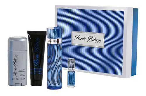 Set Paris Hilton Men 4pzs 100 Edt/shower Gel/desodorante