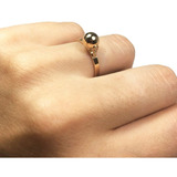 Anillos Mujer Oro 18k Bolita Lisa Mediana 2.1 Grs Dama