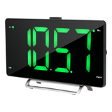 Reloj Despertador Digital Con Radio Fm Dual, Pantalla Led De