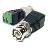 Conector Plug Bnc Macho Com Borne Para Cftv 20 Unidades