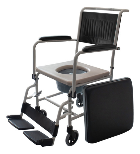 Silla Sanitaria Con Asiento Blando Y Piecero