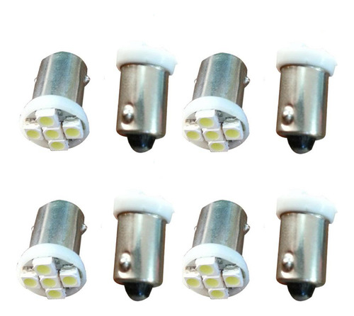 Kit 10 Lâmpadas Ba9s 5 Led Farol Fusca Kombi Gol Quadrado