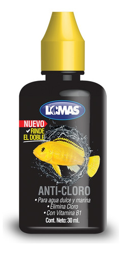 Anticloro 30ml (lomas) Para Acuarios