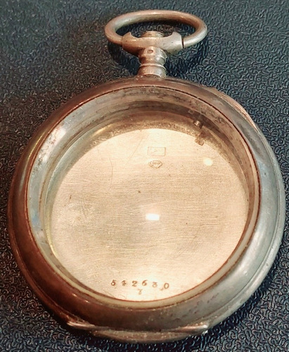 Antigua Caja Reloj Bolsillo Plata Spiral Breguet 50gr 5.5 Cm
