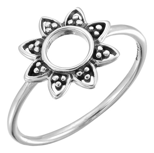 Anillo De Girasol Estilo Balinés De Plata Esterlina Boma 6