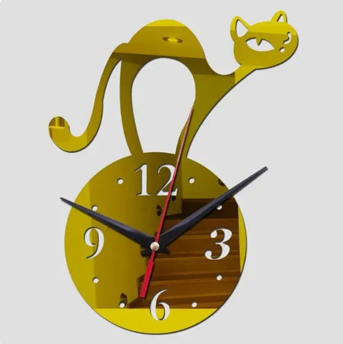Reloj De Pared Diseño Gato 