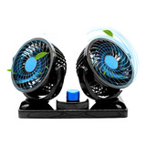 Ventilador Doble Refrigeración Para Auto Con Adhesiva 12v