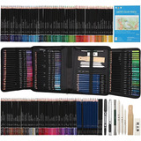 Set Kit Dibujo 145 Colores Uso Profesional Con Estuche 