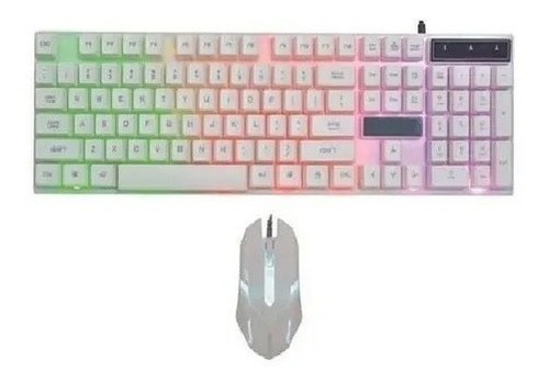 Combo Gamer Teclado Mouse Alambrico Usb Retroiluminado Rgb