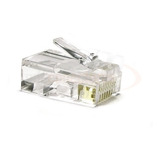 Ficha Plug Macho Rj-45 Rj 45 X100u Utp Doble Contacto Cat 5e