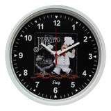 Relógio Redondo Branco Fundo Cozinheiro 28cm
