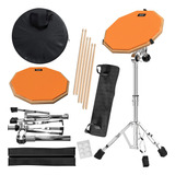 Kit De Almohadillas De Bateria De 30cm Con Soporte Y Baqueta