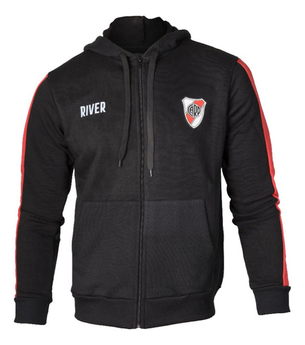 Campera Hombre River Plate Capucha Licencia Oficial !!!