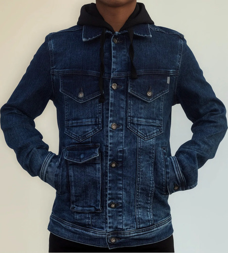 Chamarra De Gabardina De Hombre 7 Bolsas Y Gorro Desmontable | Envío gratis