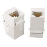 Cople Rj45 Hemb-hemb Cat 6 Keystone Blanco Utp Lote 2 Pzas