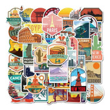 Stickers X 50 Uds Viajes Paises Ciudad Turismo Portatil Pc 