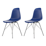 Cadeira Para Sala De Jantar Eames Pp Tower Azul Bic Ca