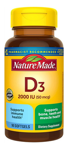 Suplemento Nature Made Vitamina D3 Vita - L a $1154