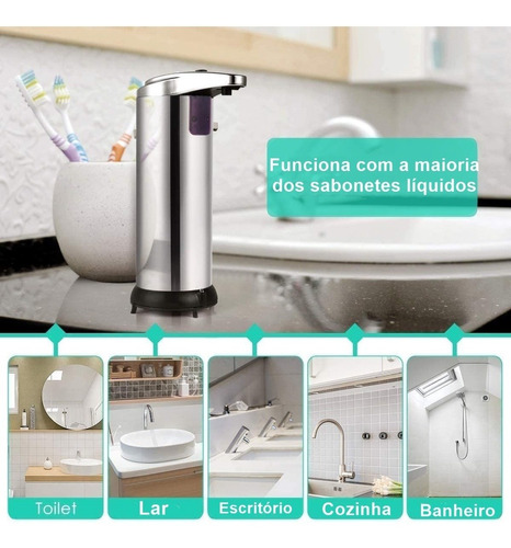 Saboneteira Automatica Dispenser Com Sensor