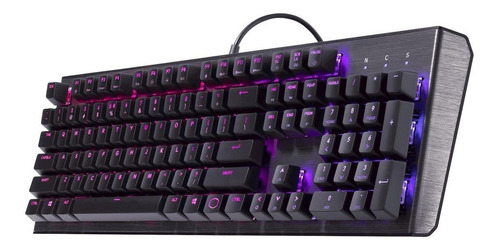 Teclado Gamer Cooler Master Ck Series Ck550 Qwerty Gateron Red Inglés Us Color Gunmetal Black Con Luz Rgb