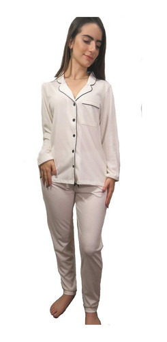 Pijama Mujer Abotonado Jersey Manga Larga Arlen 4462 Roda