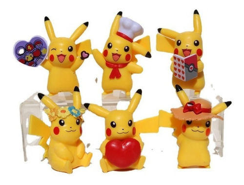 Pokemon - Juego De 6 Figuras De Pikachu