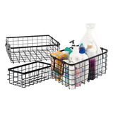 Canasto Metalico Organizador Cesto Set X 3 Deco Hogar