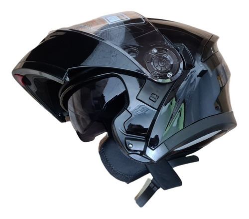 Casco Motociclista Abatible Deportivo Marferi Negro 77-705